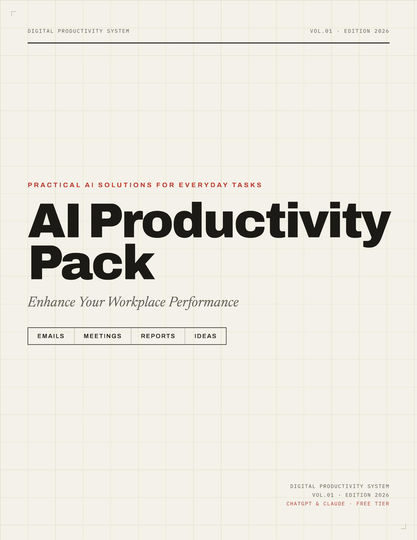 The AI Productivity Pack — cover