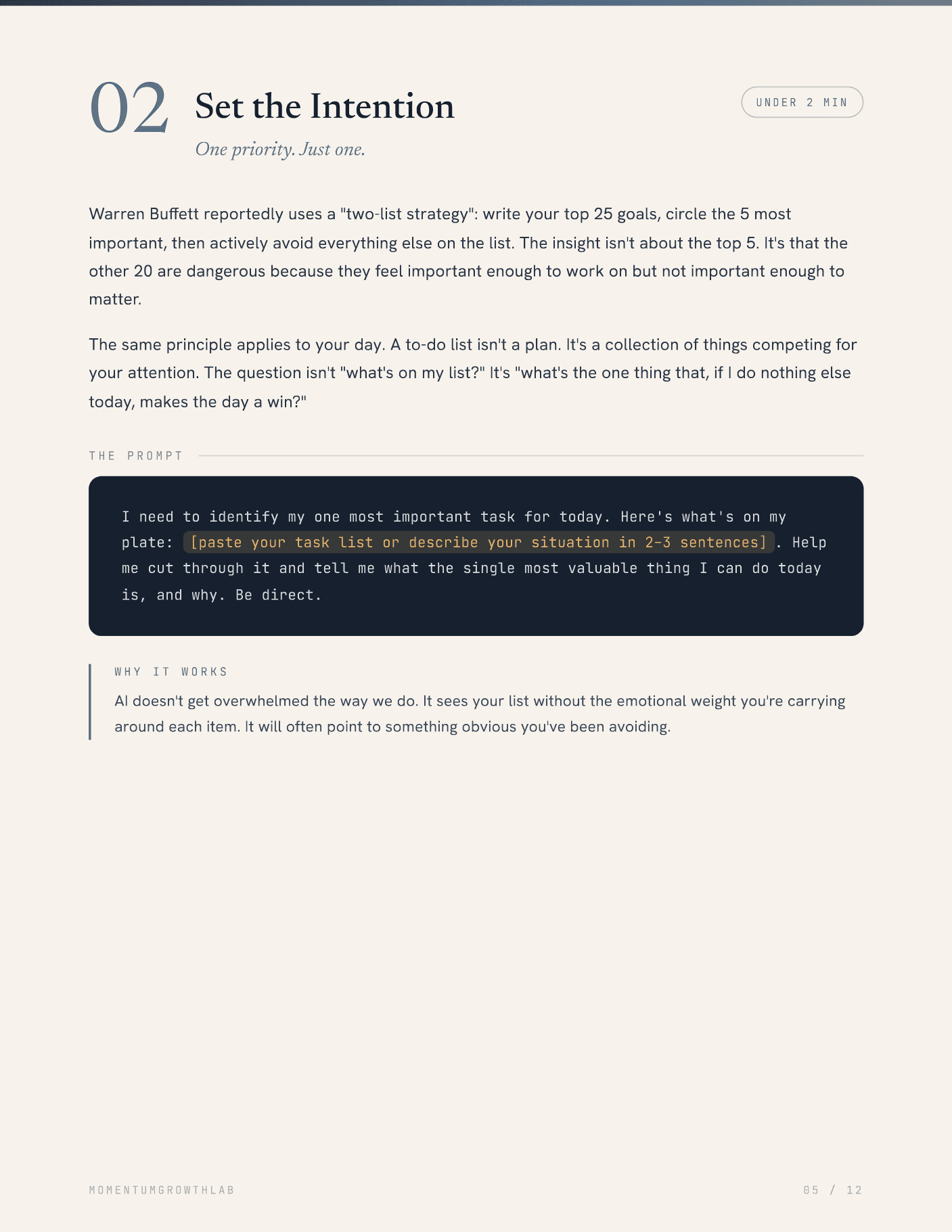 The AI Morning Stack — Kill the Inbox Dread prompt, copy-paste ready