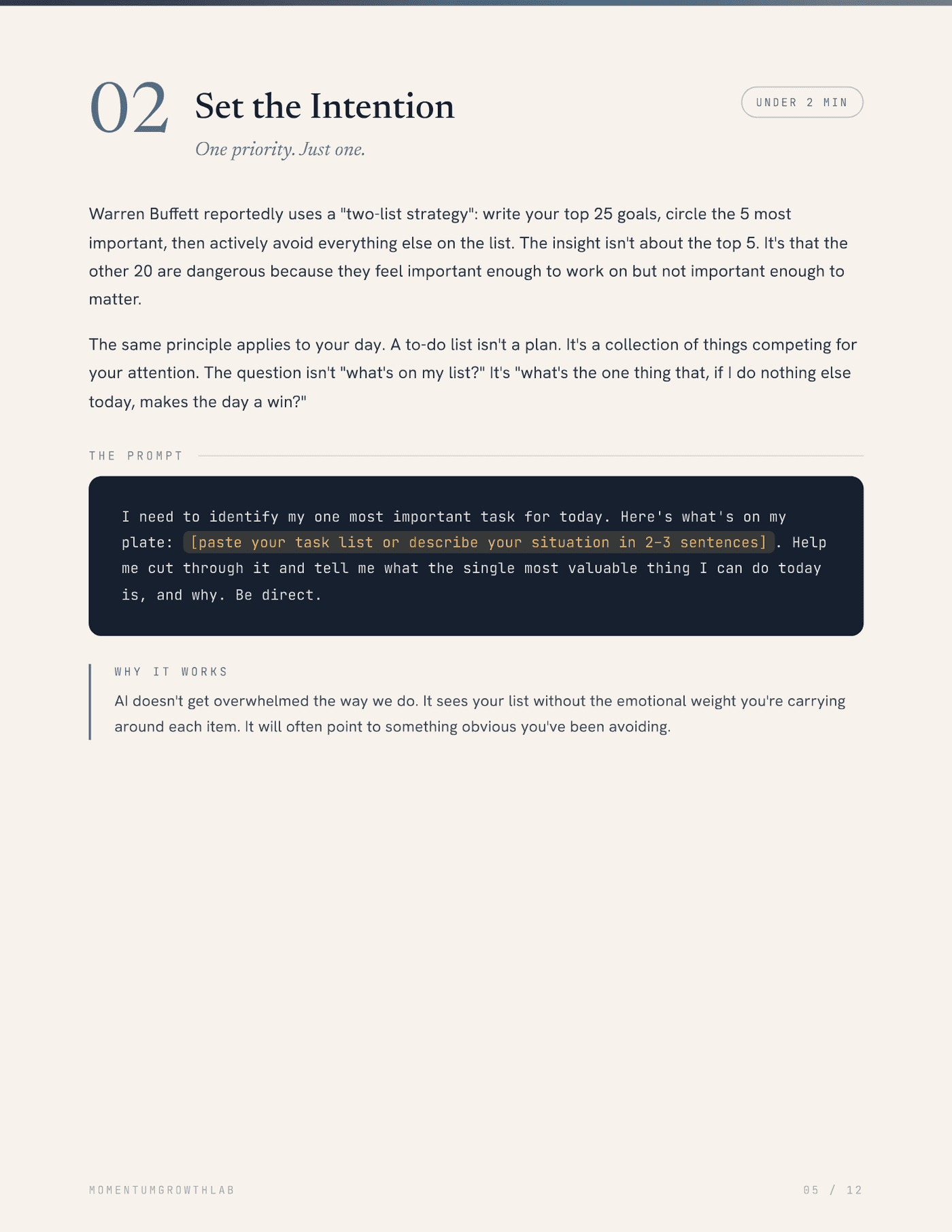 The AI Morning Stack — Kill the Inbox Dread prompt, copy-paste ready