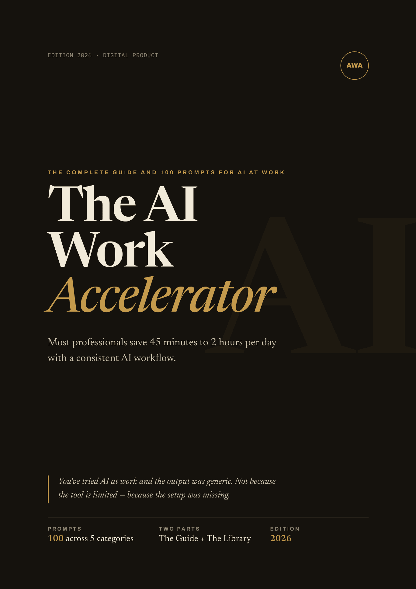 The AI Work Accelerator — cover