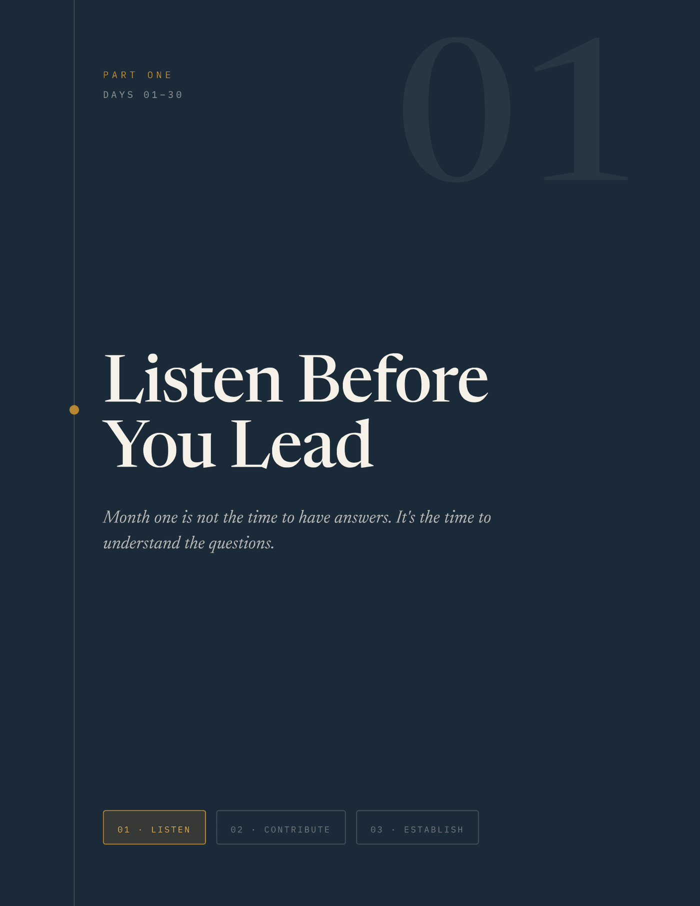 Your First 90 Days at a New Job — Listen, Contribute, Establish: the 90-day arc