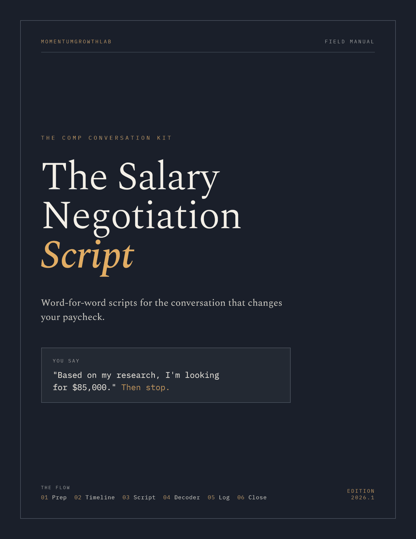 The Salary Negotiation Script — cover